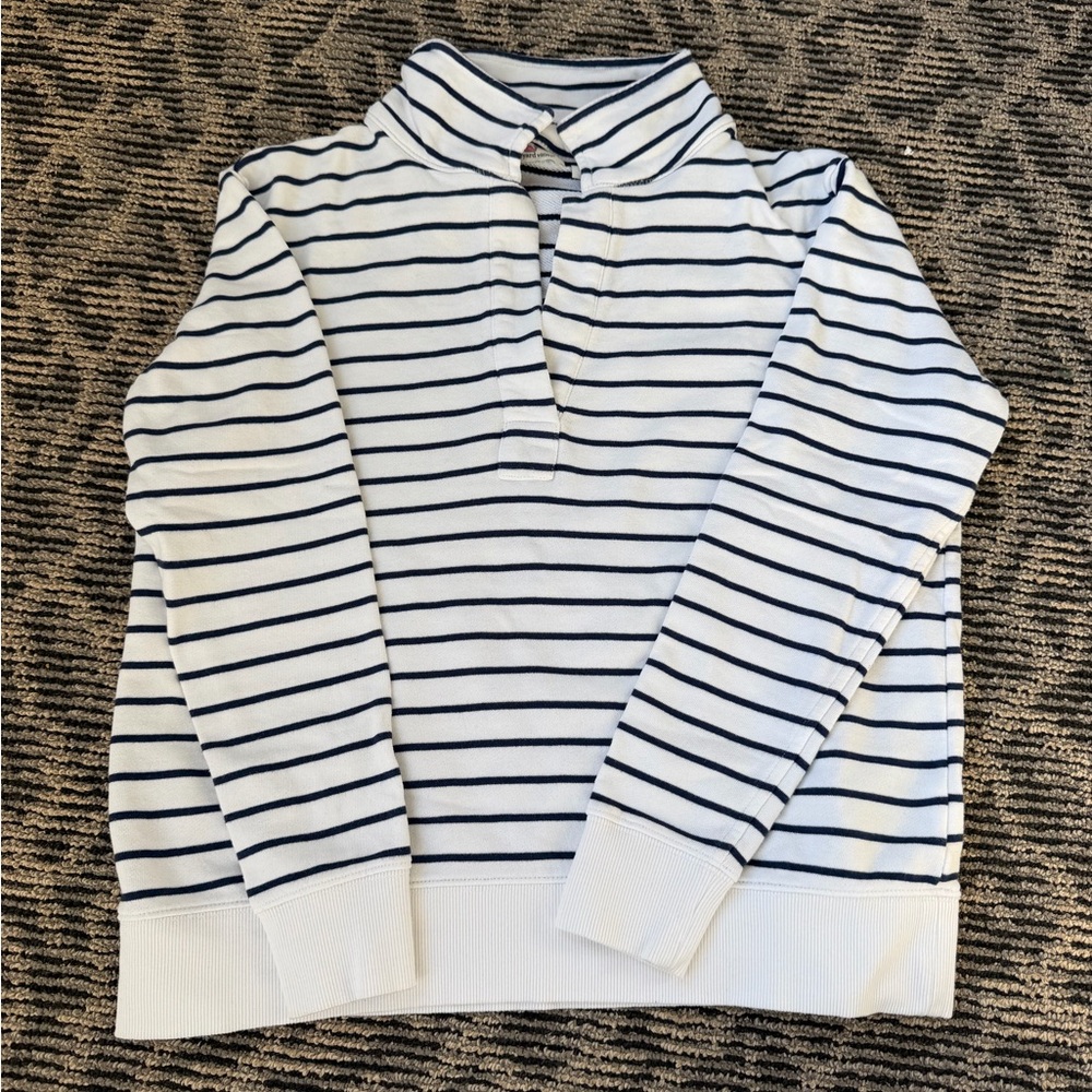 Striped White and Black Pullover
